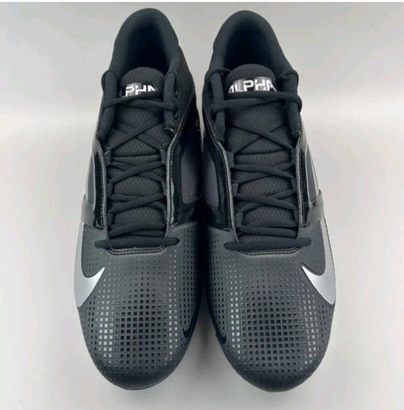 Nike Alpha Elite 4 Menace Football Cleats Black Silver FD7036-002 Mens Size 10.5 - Picture 3 of 5